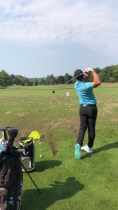 Wil Bateman on the range prior to the third round of the Fortinet Cup Championship.